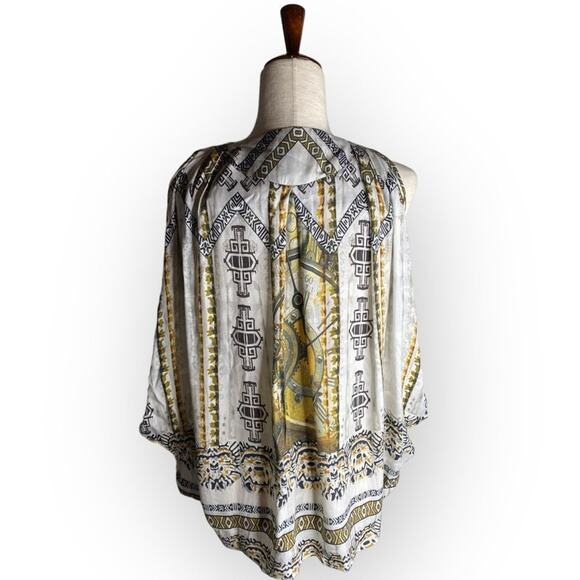 Aventures des Toiles sleeveless draped tank top gears‎ watch clock art to wear - Picture 2 of 6